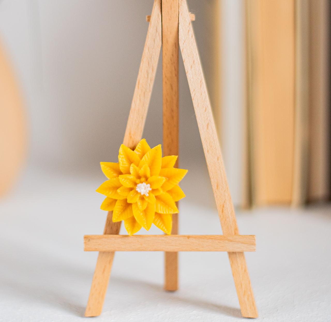 Маленька воскова свічка "різдвяна квітка", фото 1