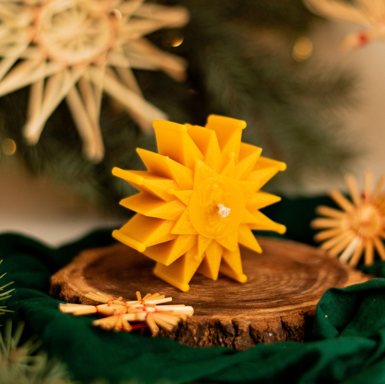 Воскова свічка "різдвяна зірка", фото 1