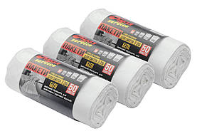 Пакети для сміття 20 літрів 50 шт/уп щільність 7 мкм білі (КУЗЯ SERVICE)