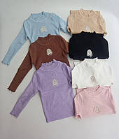 Светр підлітковий в'язаний стійка на дівчинку 110-150 см (7кол) "MARI" купити гуртом в Одесі на 7 км