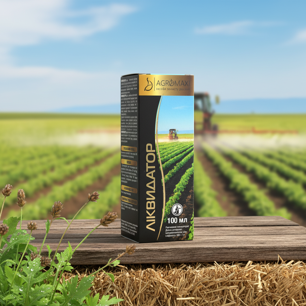 Гербіцид суцільної дії Ліквідатор 100 мл Agromaxi — системний засіб для знищення однорічних і багаторічних бур’янів, фото 1