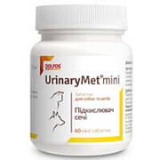 Урінарімет Міні UrinaryMet Mini Dolfos вітамінна добавка для профілактики сечокам'яної хвороби у собак і котів, 60 таблеток міні