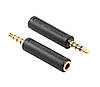 CTIA OMTP Apple Nokia AV перехідник 3.5 мм 4 pin (тато) — 3.5 мм 4-pin stereo (мама) ЗОЛОТ.НАПІЛЕННЯ 4 pole Ma, фото 3