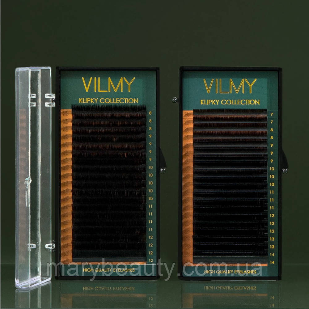 Вії чорні 20 ліній VILMY KLIPKY окрема довжина L 0.10 13мм, фото 1