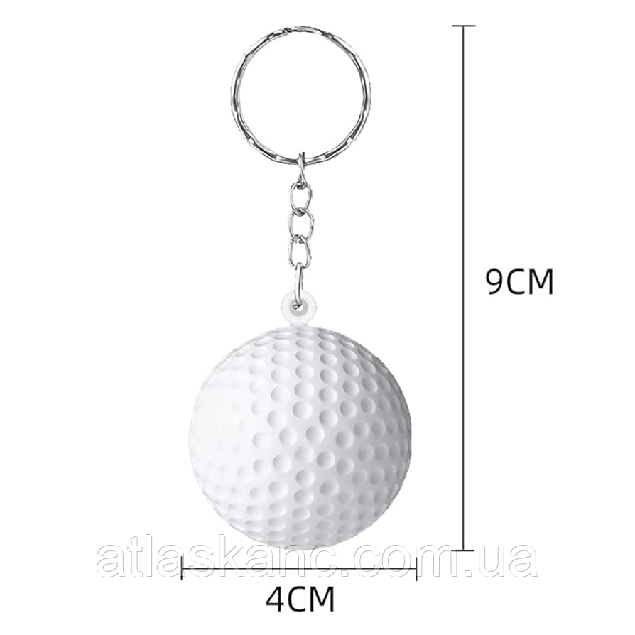 Брелок М'яч для Гольфа 4 см м'який плавальний 08738, фото 1