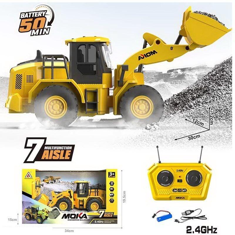 Екскаватор на радіокеруванні 2135, гумові колеса, акум. 3.7V, пульт 2.4Ghz, USB-кабель, фото 1