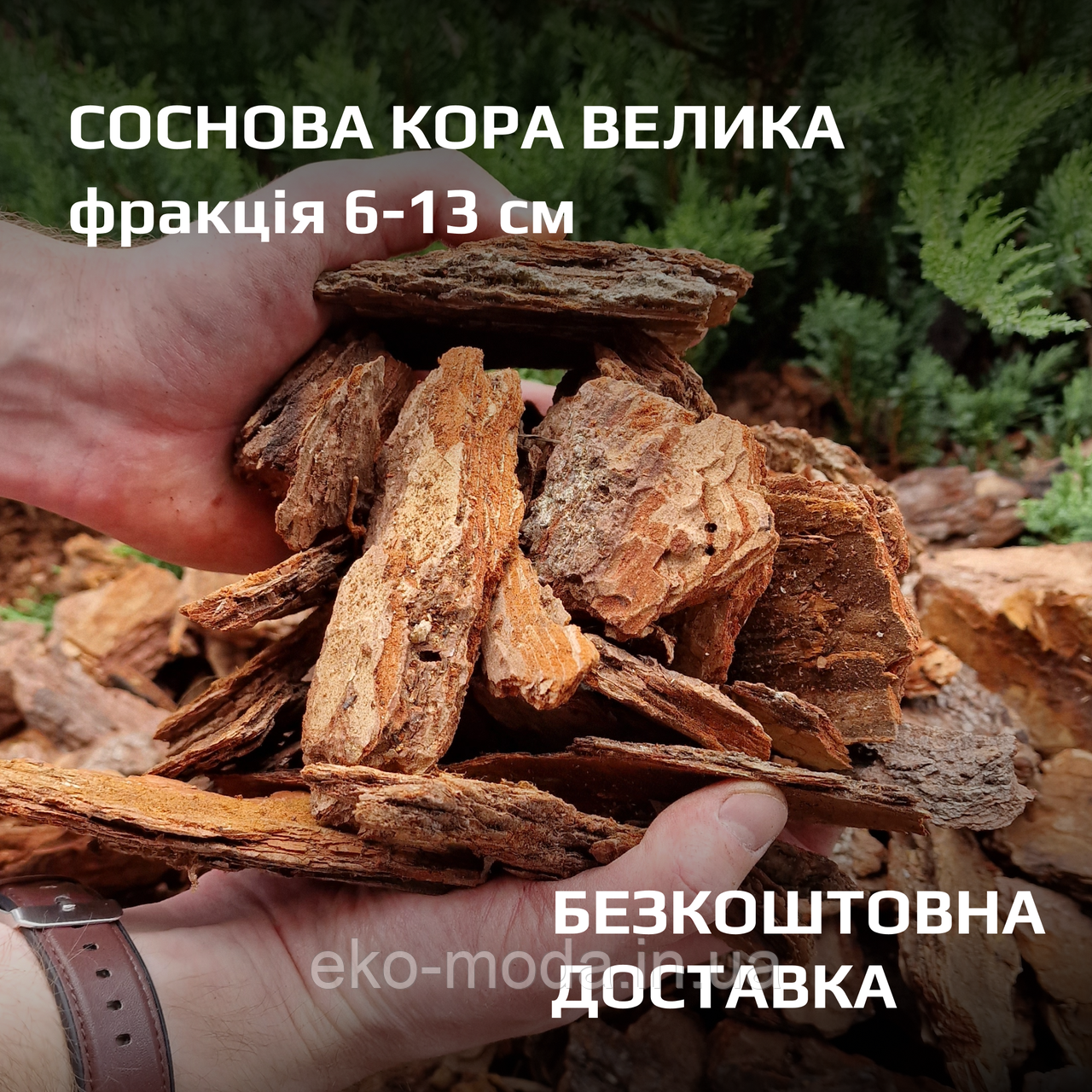 Кора соснова, фракція 6-13 см - ВЕЛИКА