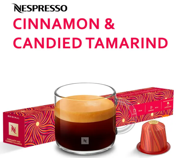 Кава в капсулах Nespresso Festive Collection Flavoured Cinnamon & Candied Tamarind (тубус 10 капсул), фото 1