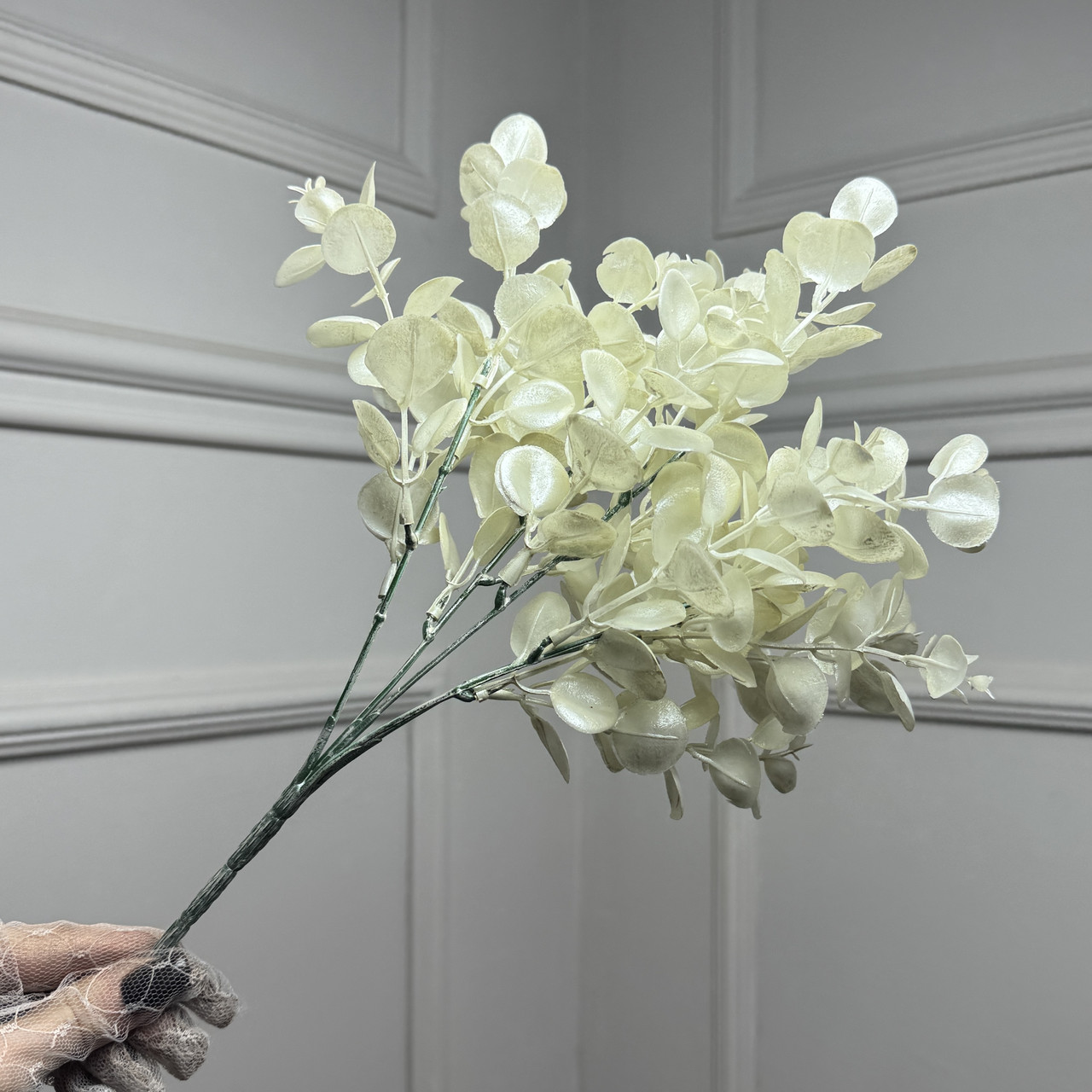 Букет евкаліпту білий | В – 35 см | виробництво Польщі |5 шт. в упаковці, фото 1