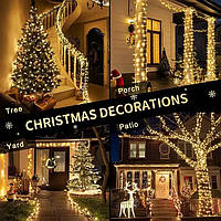 Гірлянда "100 вогників", 10 метрів, 100 LED, Warm White Color, теплий білий,  гірлянда від 220V