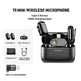 Maono Wave T1 Mini петличний мікрофон Type-C для iPhone та Android + перехідник з Lightning, фото 2