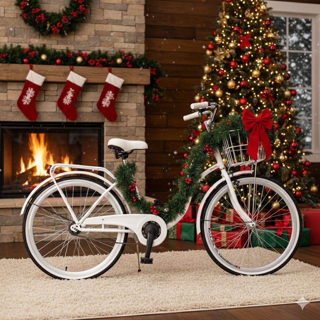 Велосипед жіночий міський  VANESSA 26 white з кошиком Польща, фото 1