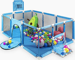 Дитячий манеж блакитний 180×120 см Diego