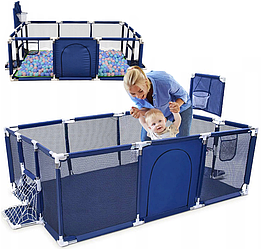 Дитячий манеж синій 180×120 см Diego