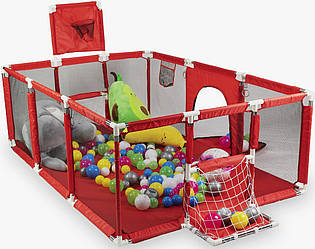 Дитячий манеж червоний 180×120 см Diego