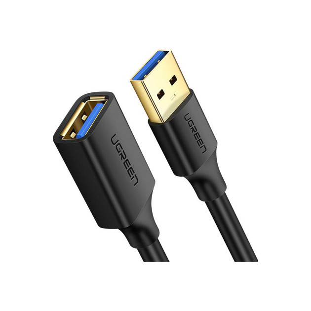 Подовжувач Ugreen USB-USB 3.0 AM-AF 3m 5Gbps gold-plated Black US129