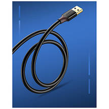 Подовжувач Ugreen USB-USB 3.0 AM-AF 3m 5Gbps gold-plated Black US129, фото 3