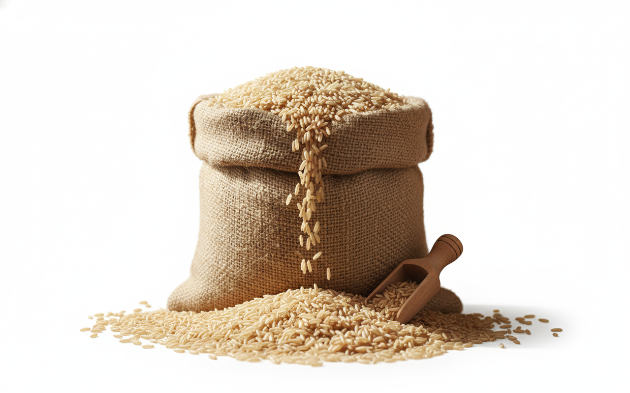 Рис бурий нешліфований без глютену 20кг TM Ahimsa