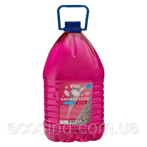 Омивач скла зимовий VITOL "-12" Бабл Гам 4,5л, фото 1