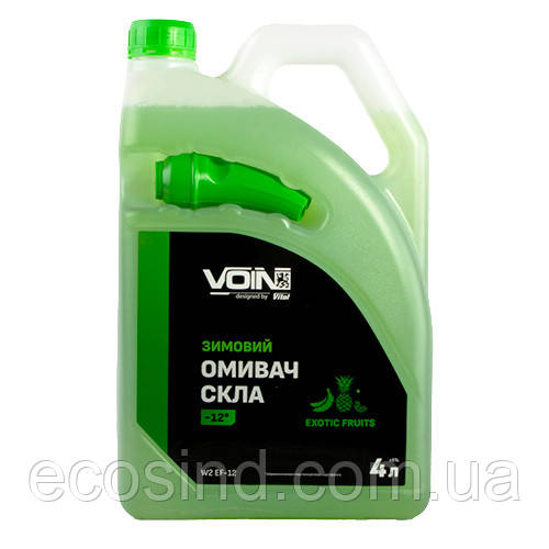 Омивач скла зимовий VOIN "-12" Exotic Fruits 4л (каністра з лійкою), фото 1