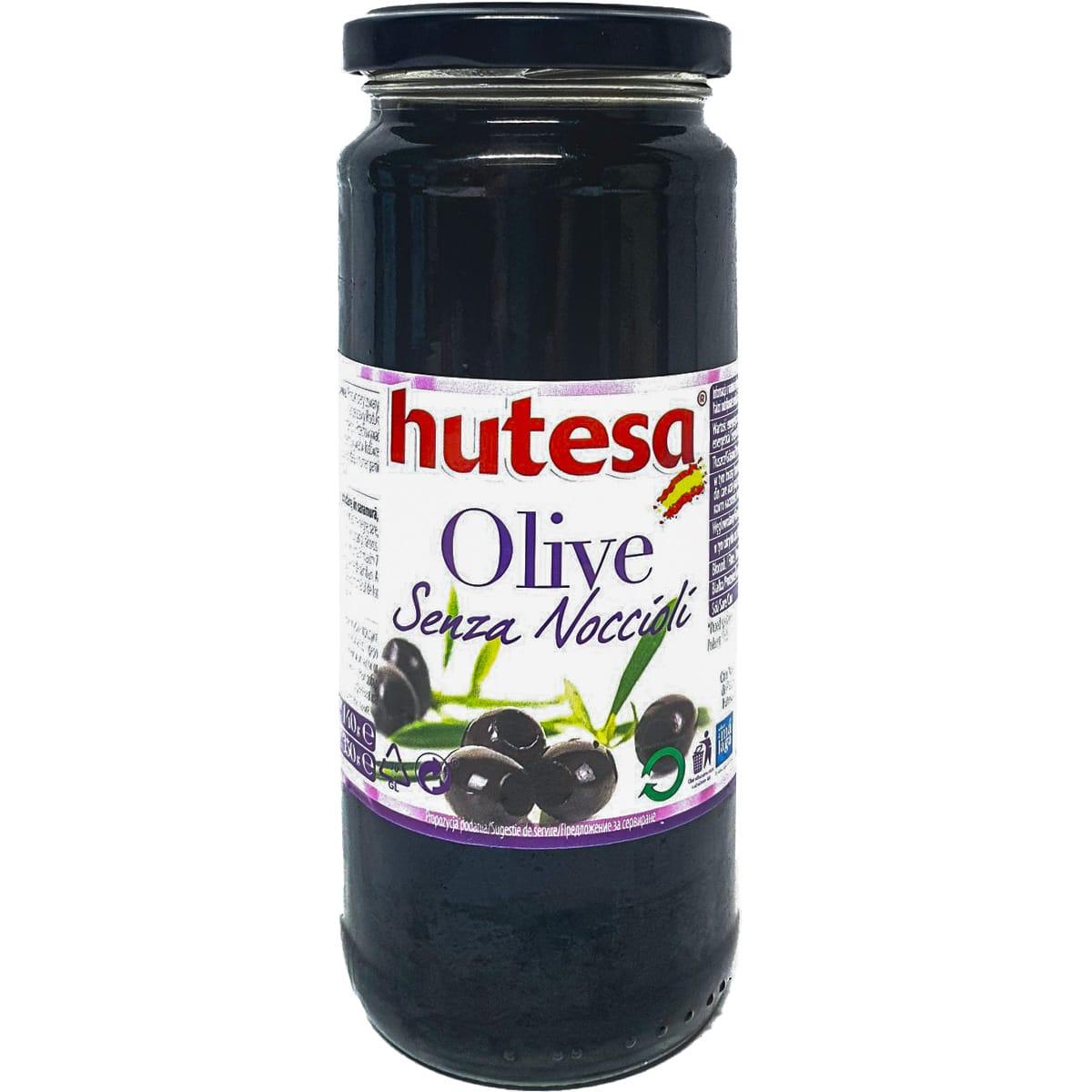 Оливки чорні без кісточки Hutesa 350/140г