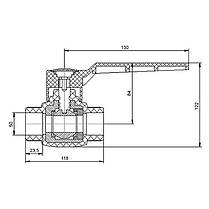 Кран кульовий Blue Ocean 50, фото 2