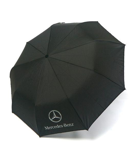 Парасолька 02J чоловічий автомат на 9 спиць з логотипом Mercedes-Benz Чорна, фото 1