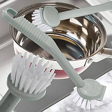 Щітка для миття посуду з гачком для підвішування та скребком, Сірий (YAB)