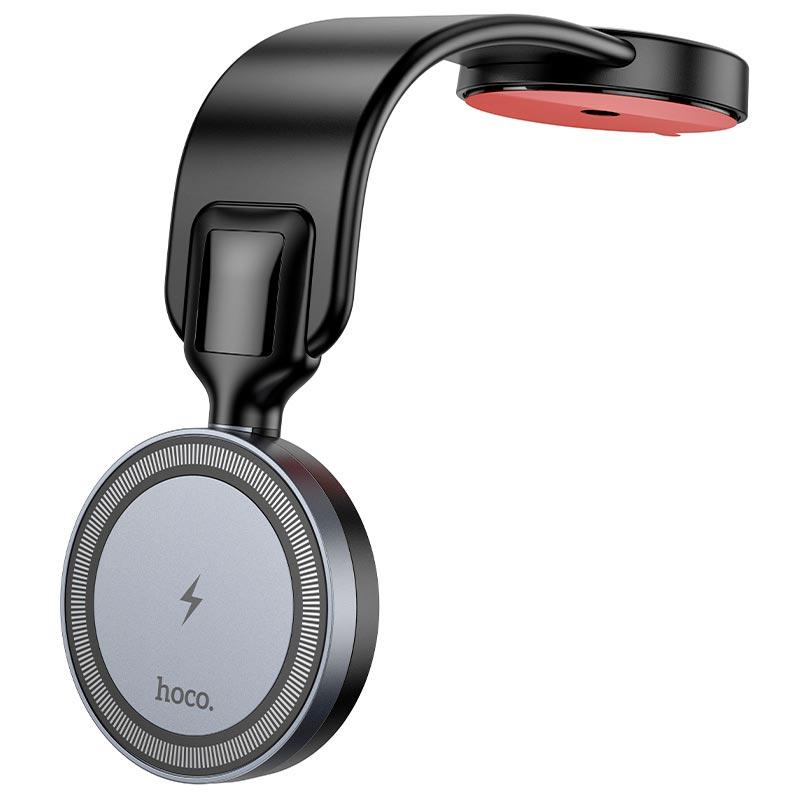 Тримач HOCO Totem RING magnetic wireless fast charging Car holder HW29 (center console) |4.5-7", 15W| чорний, фото 1