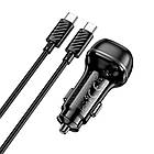 Адаптер автомобільний Hoco rank single port Car charger Z58 (Type-C to Type-C set) |1Type-C, 30W/3A чорний, фото 6