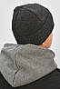 Шапка чоловіча на флісі сірого кольору 208578P, фото 2