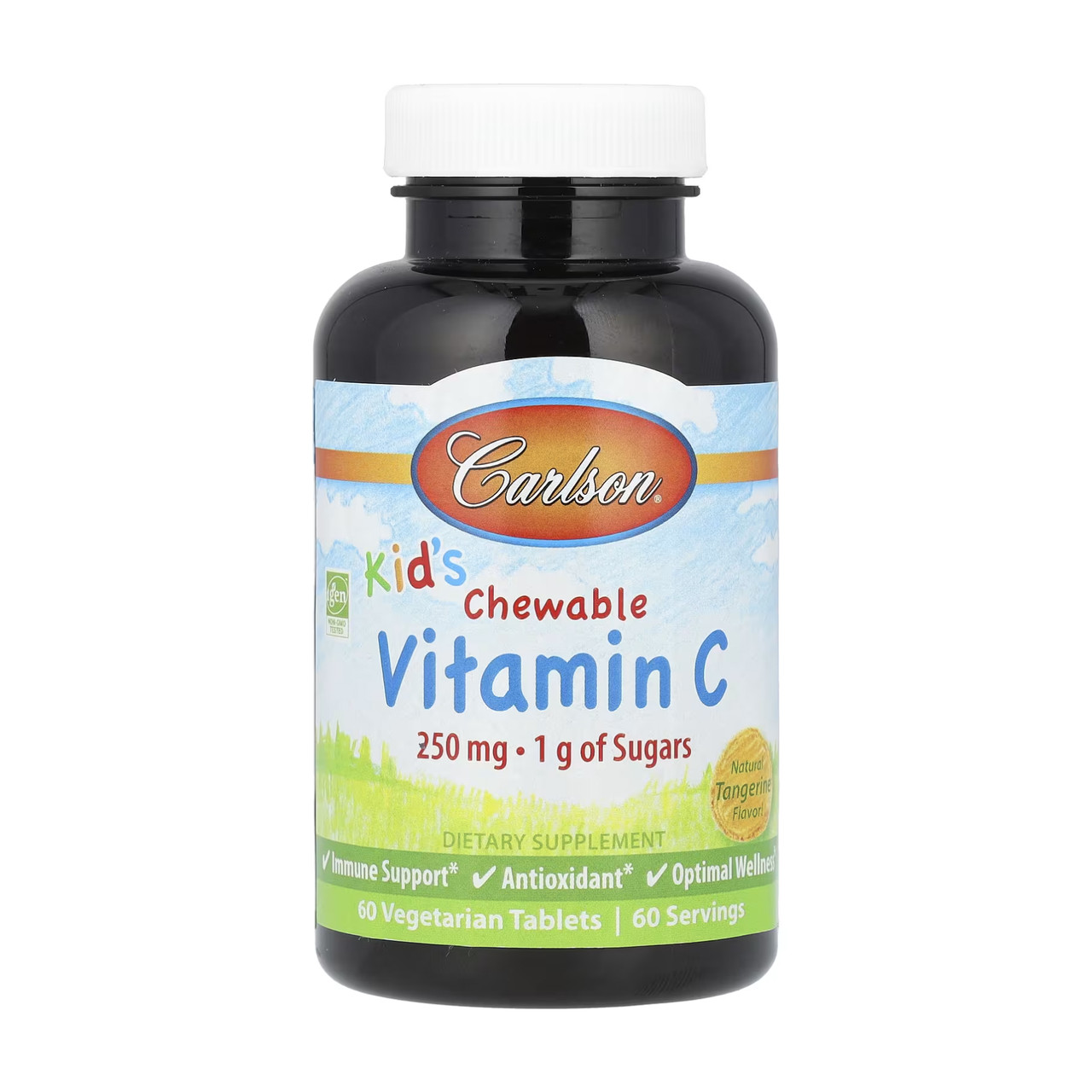 Carlson For Kids Chewable Vitamin C - 60 tabs, фото 1