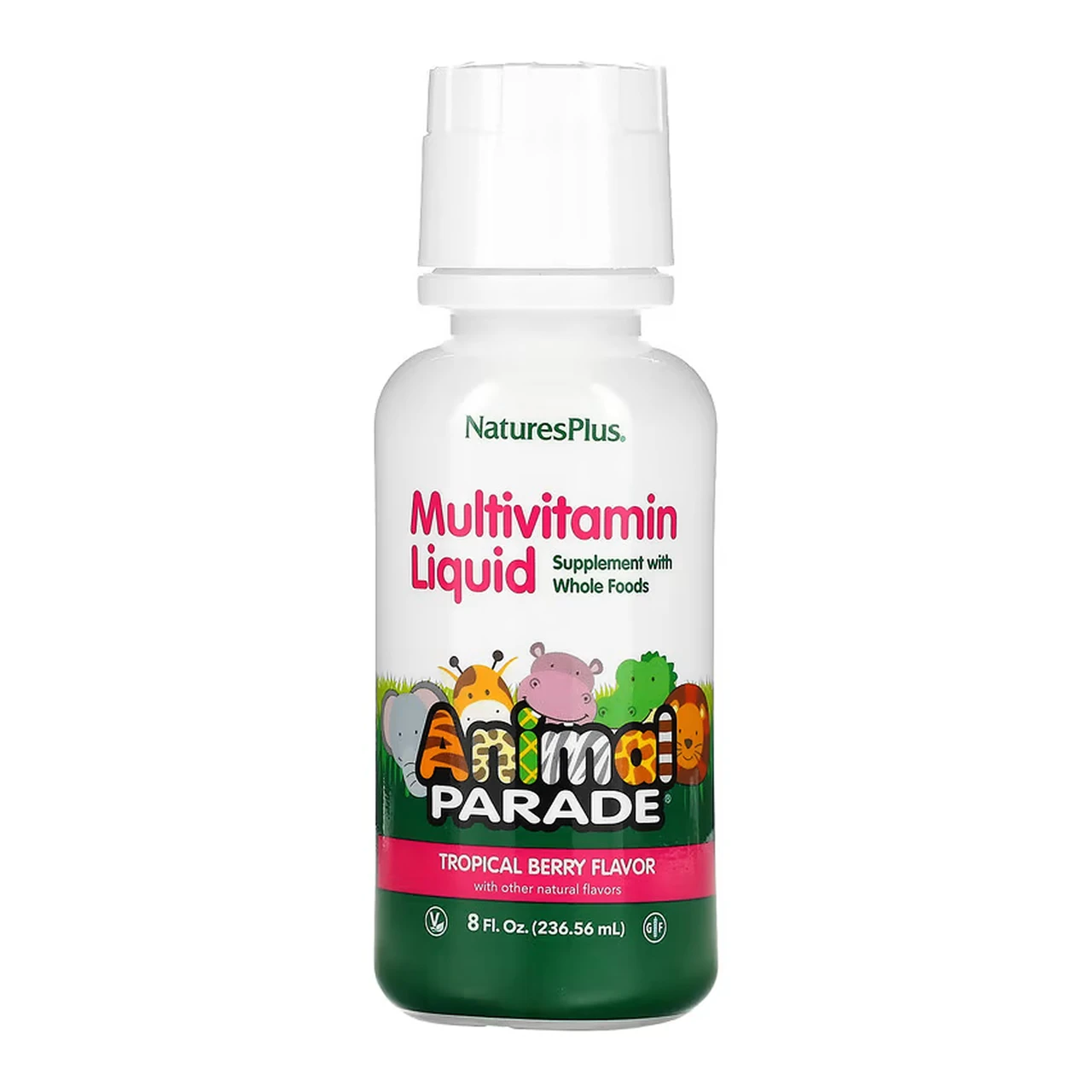 Children’s Multivitamin Liquid - 236.56 ml Tropical Berry (Повреждена банка), фото 1