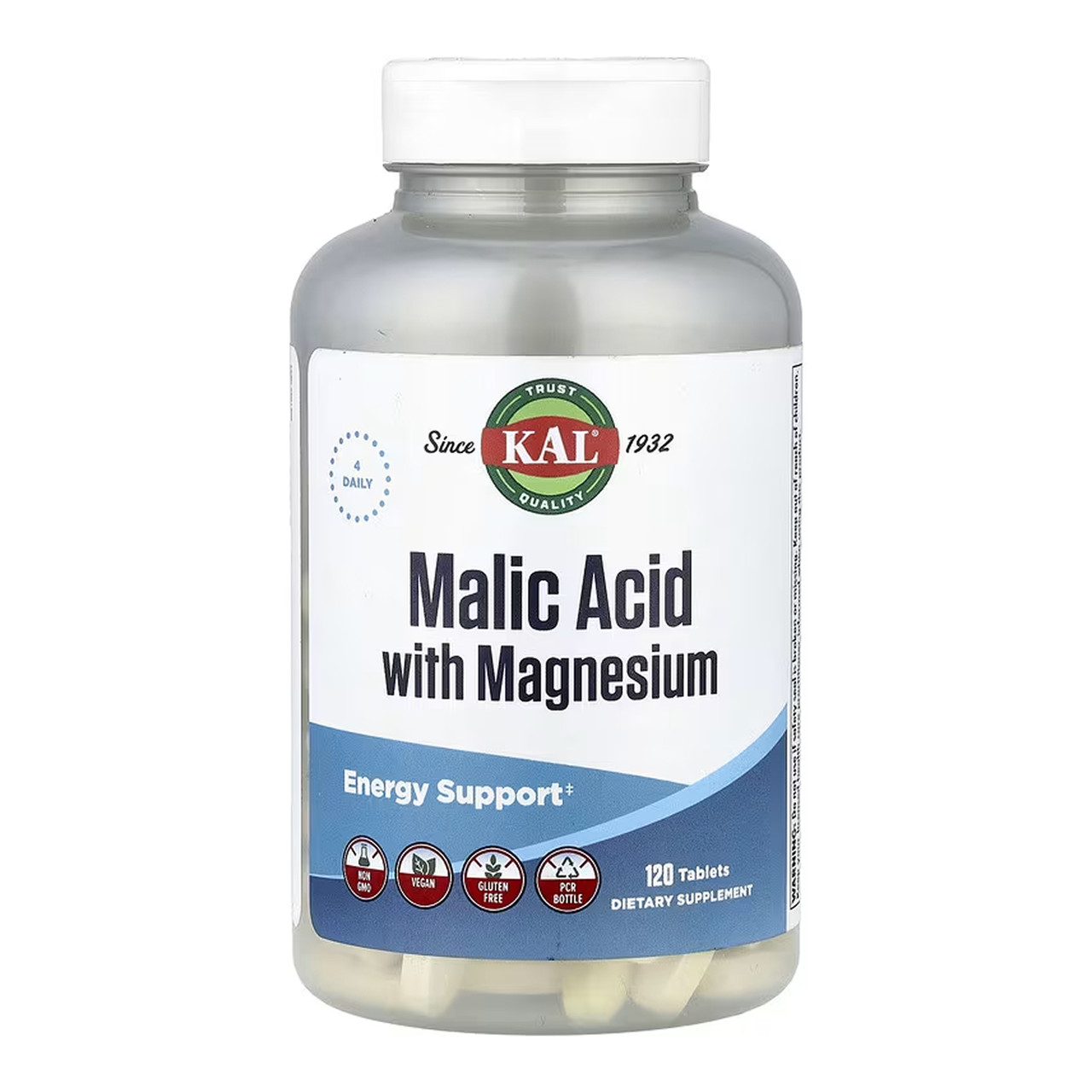 Malic Acid with Magnesium - 120 tabs, фото 1