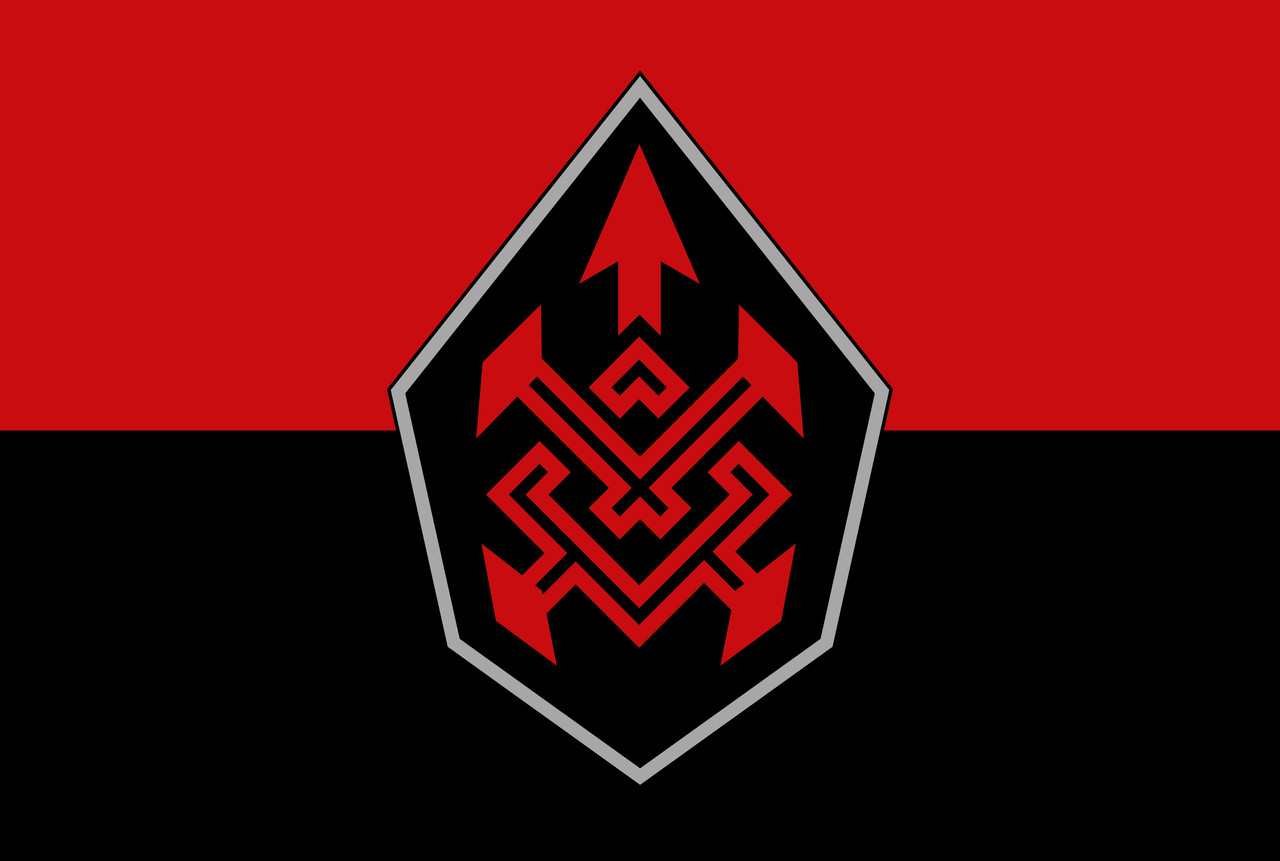 Прапор: «Ударний підрозділ, червоно-чорний», фото 1