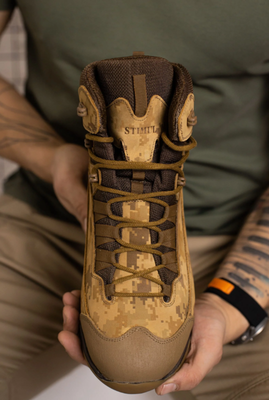 Тактичні Черевики STIMUL Отаман Піксель Койот Шкіра Демі 43, арт. STIMUL-2451-43