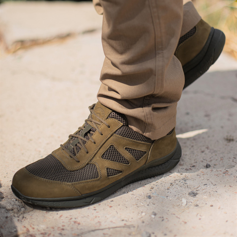 Тактичні Кросівки STIMUL Ягуар Оливковий Нубук Літо 35, арт. STIMUL-1984-35