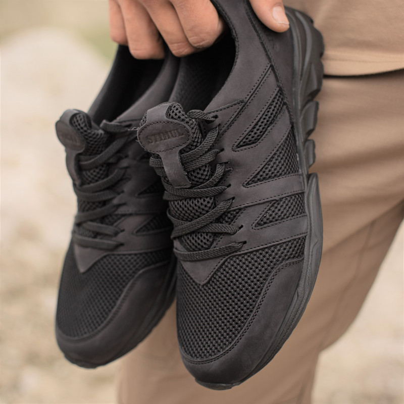 Чоловічі Кросівки STIMUL Лео Чорний Нубук Літо 42, арт. STIMUL-1681-42