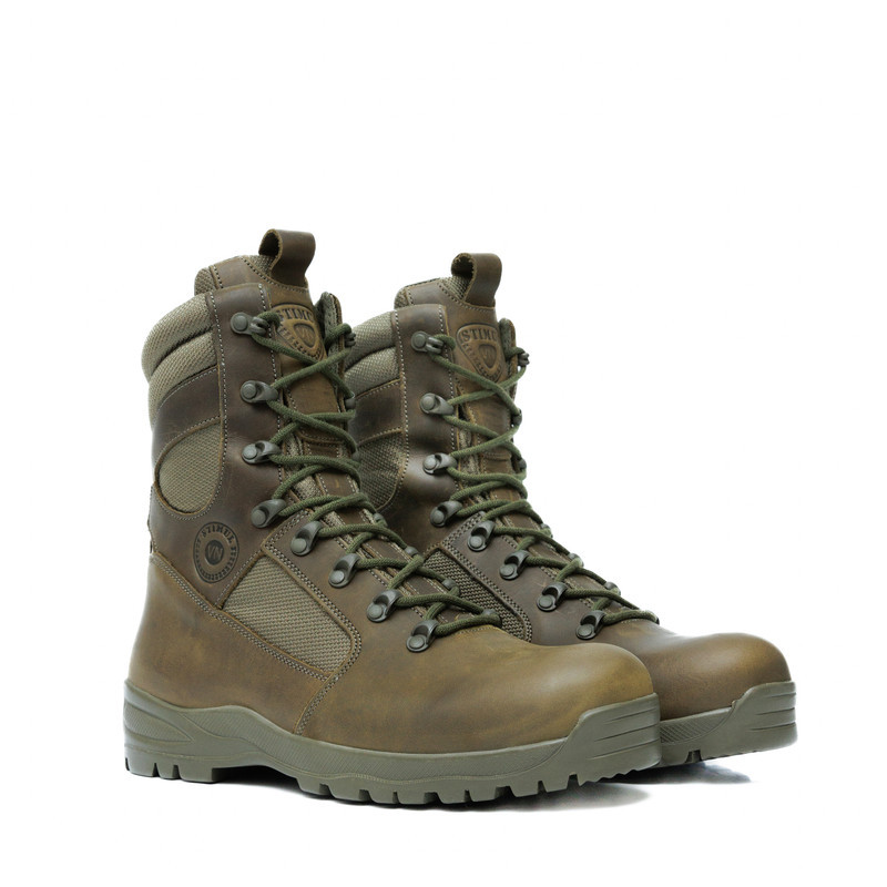 Тактичні Берці STIMUL Козак Олива Шкіра Crazy Horse Демі 42, арт. STIMUL-2264-42