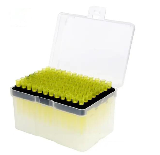 Наконечники для дозатора з фільтром типу Gilson 200 мкл стерильні в штативі 96 шт/уп, фото 1