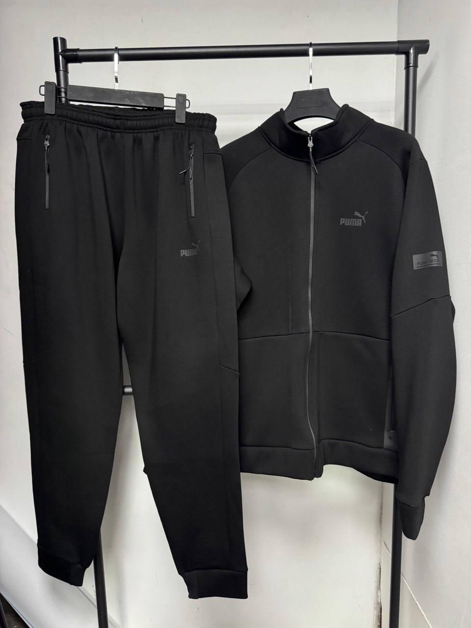 Чоловічий теплий спортивний костюм Puma батал, Пума зимовий костюм великих розмірів. Чоловічий одяг Зима, фото 1