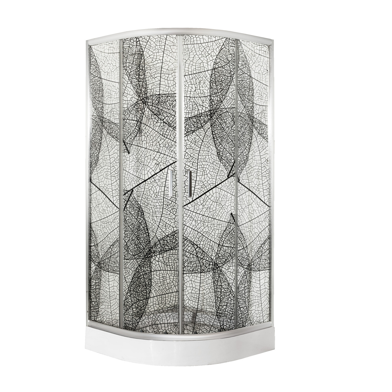 Душова кабіна INSANA Geja Crush RC 90х90х205 см з низьким піддоном розсувні двері скло прозоре з принтом