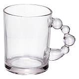 Набір чашок 6 шт для чаю та кави по 350 (мл) кружки скляні Прозорі HP-19-ZD-1, фото 2