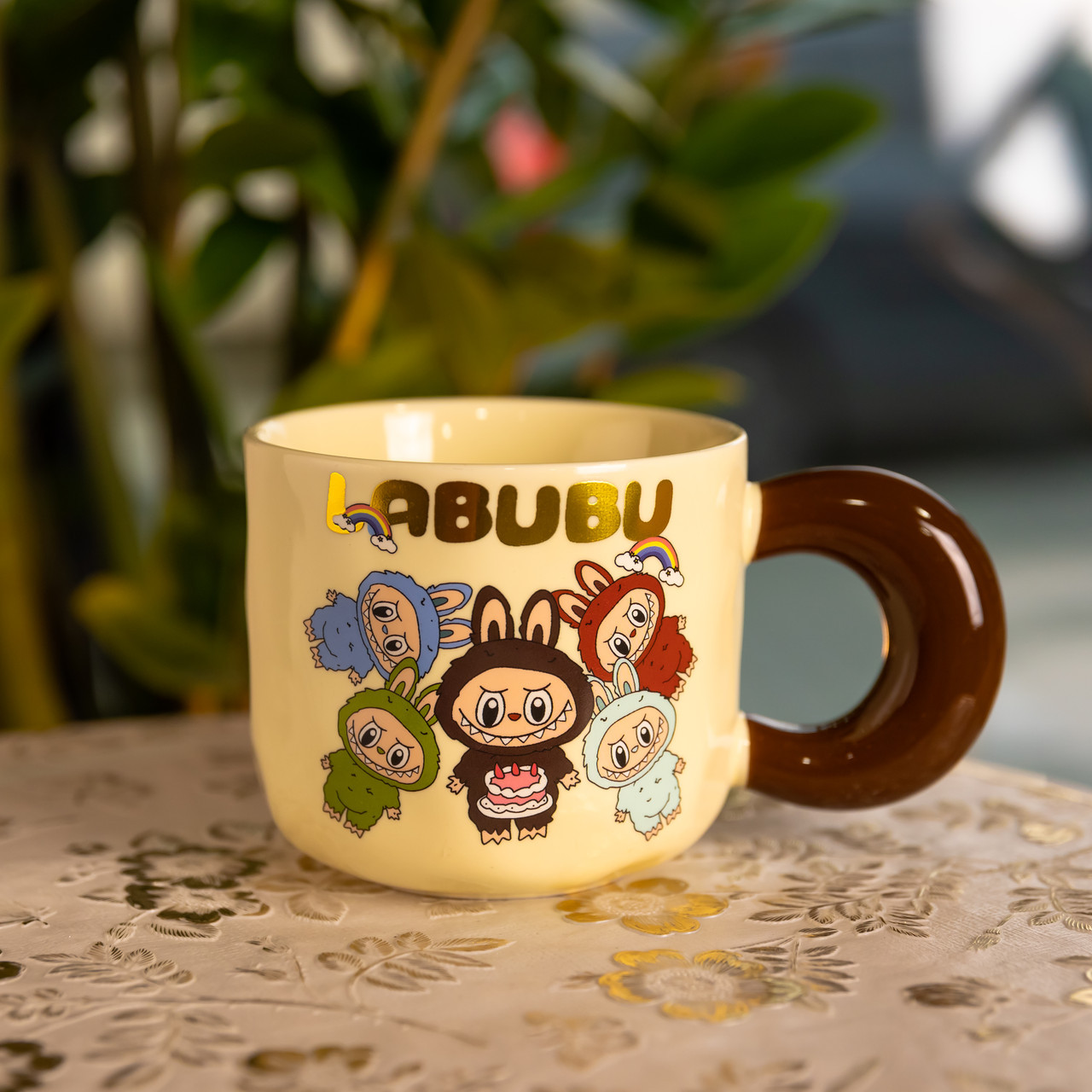 Чашка порцелянова Labubu 400 (мл) подарункова кружка прикольна чашка для дітей на подарунок FM-21A, фото 1