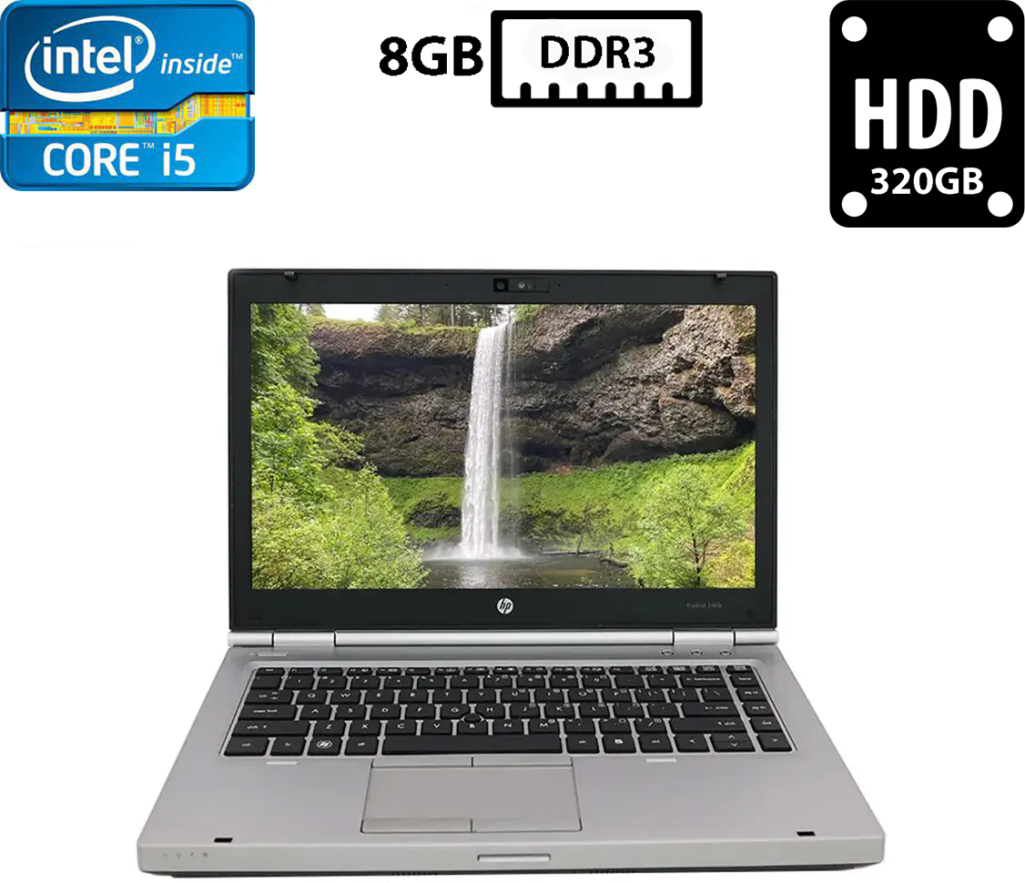 Ноутбук HP EliteBook 8460p/14” TN 1366x768/Core i5-2520M 2.50GHz/8GB DDR3/HDD 320GB/HD Graphics 3000 Камера Б/В