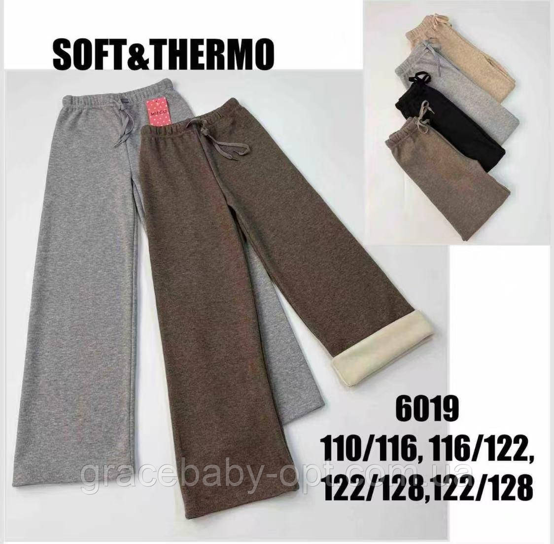 Штани утеплені для дівчат оптом, 110/116-122/128 см, №  6019, фото 1