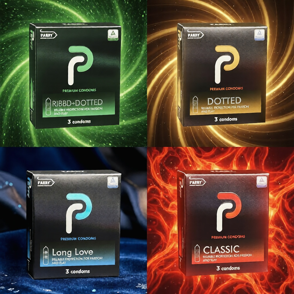 Parry презервативи мікс 36 шт. (4 види по 3 пачки), фото 1