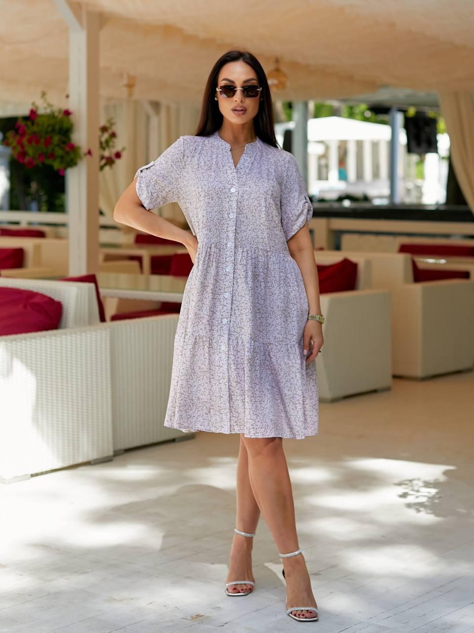 Плаття з принтом, арт. 384, колір беж