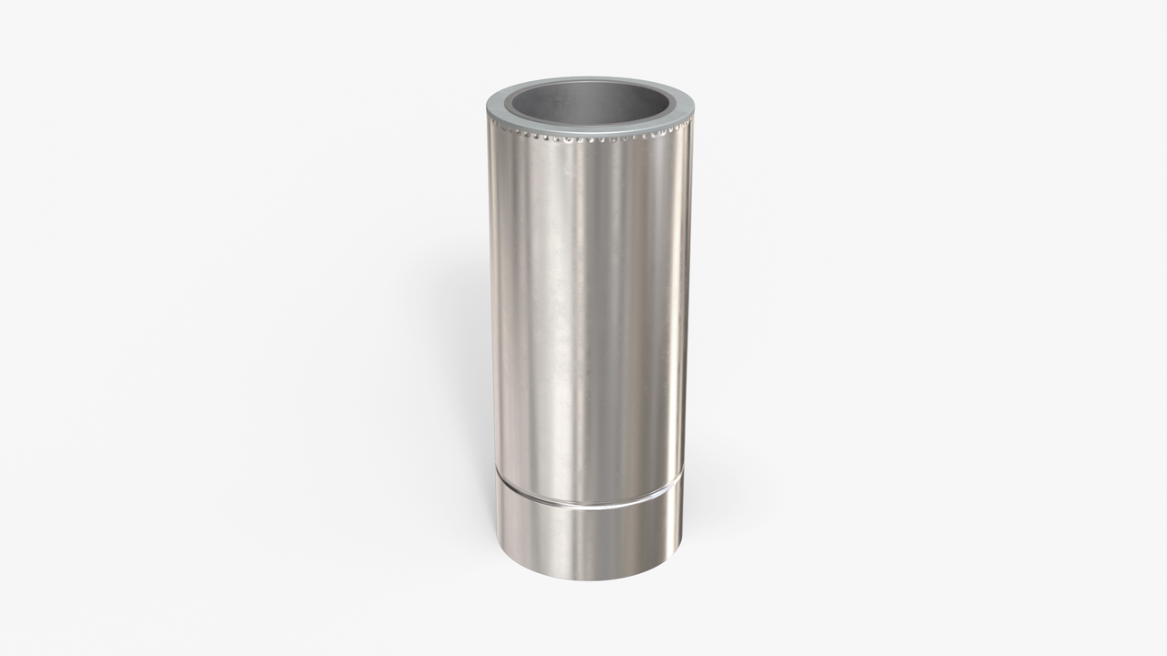 Димохідна труба сендвіч ø150/220 0,3м 0,8мм AISI 321 нержавійка/нержавійка, фото 1