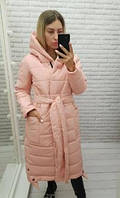 Пуховик арт. А-032 пудра відтінок 2